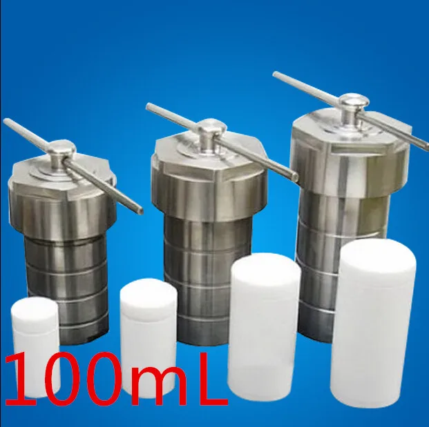 

100ml,Teflon lined Hydrothermal synthesis reactor,PTFE lined vessel,F4 lined tank