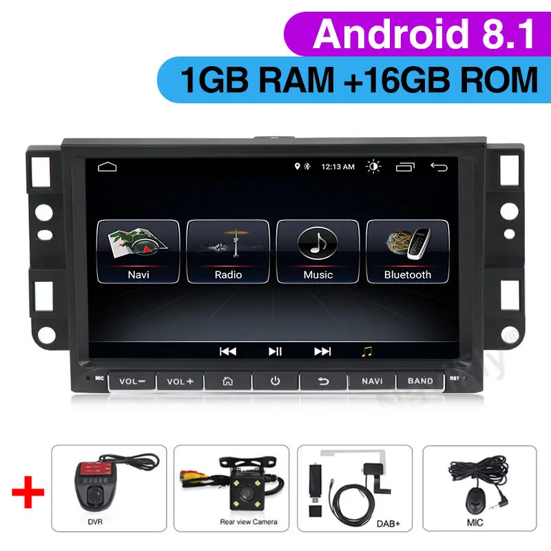 Free shipping Android 9.1 Car Radio Player multimedia for Chevrolet Aveo Epica Captiva Spark Tosca Kalos GPS Navigation WIFI RDS - Цвет: dvd Camera DVR DAB