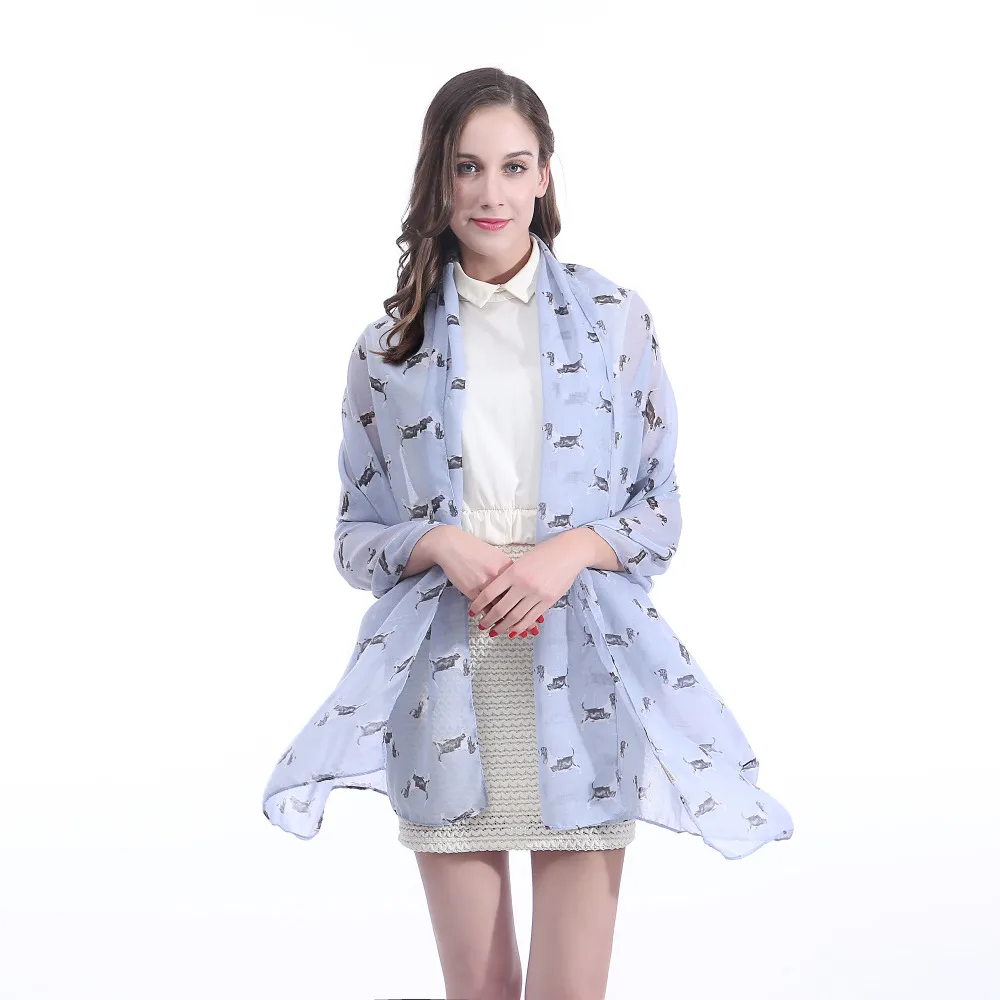Шарф с принтом bассет хаунд шаль мягкая легкая большого размера|scarf shawl|printed scarfshawl