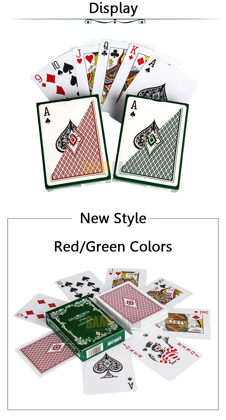 Бриллиант Пластик карты игральные 88*68мм Широкая карта покер набор пластиковые карты Pokerstars Карты игральные