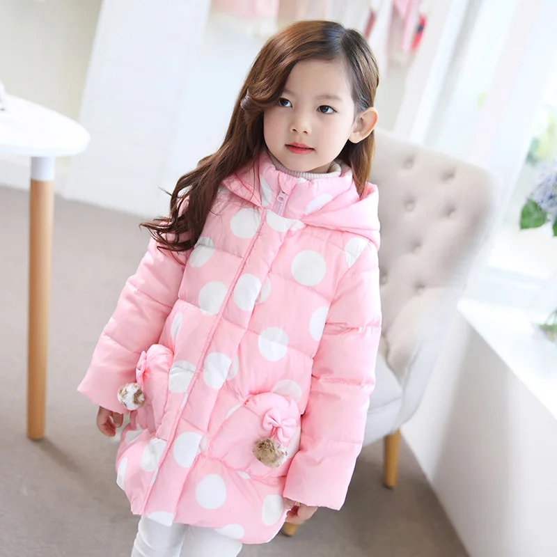 

Kids Winter Outerwear Girls casual Zipper Hooded Cotton-padded Jacket Kids Girl Coat 5 7 9 11 13 Years Children's Clothing