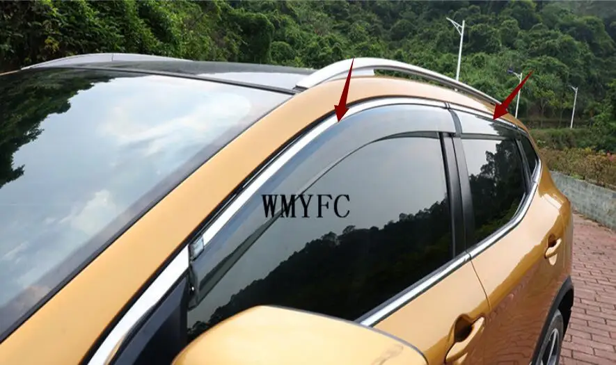 

SIDE WINDOW RAIN DEFLECTORS GUARD VISOR WEATHERSHIELDS DOOR SHADE WEATHER SHIELDS ACCESSORIES FIT FOR NISSAN QASHQAI 2014- 2016