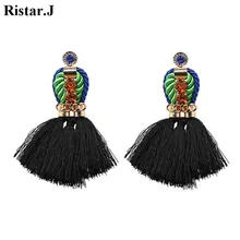 New Arrival Bohemian Thread Tassel Earrings For Women Fashion Jewelry Ethnic Earings Gift Black Green Yellow Colors
