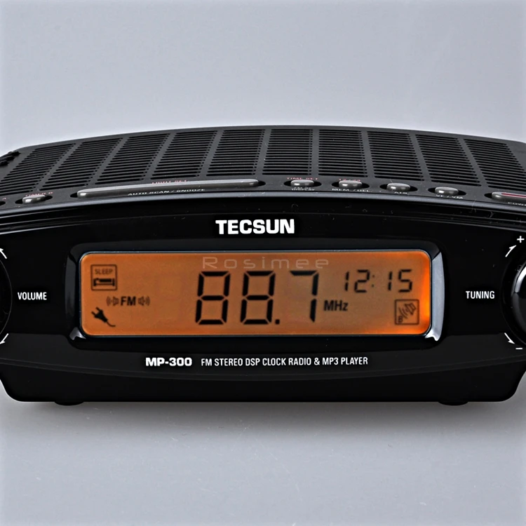 TECSUN MP-300 радио FM стерео DSP радио USB MP3 плеер настольные часы ATS будильник портативный Радиоприемник Y4137A высокое качество