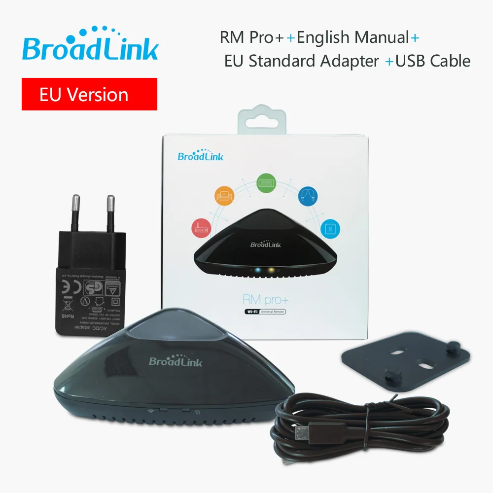 Broadlink RM2 RM Pro+ RM Mini3, автоматизация умного дома, Универсальный Интеллектуальный пульт дистанционного управления, wifi+ IR+ RF переключатель для Iphone Android - Цвет: RMProEU