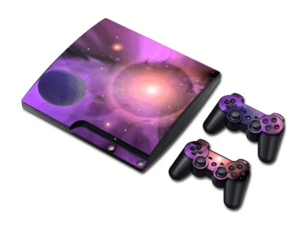 

OSTSTICKER Starts Vinyl Skin Sticker for PS3 Slim Console for Playstation 3 Slim Controllers Decal free shipping free shipping