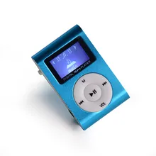 mini clip mp3 player with screen music machine TF card slot music player mp3 player with cable cord and earphone