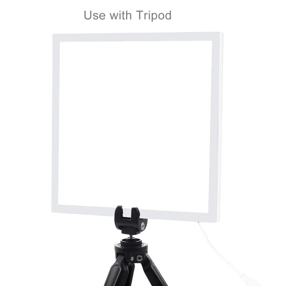 Mini LED Photography Shadowless Light Lamp Panel Pad 20cm x 20cm Effective Area Studio Shooting Tent Box Hasde Portable Mini Photo Studio Kit Acrylic Material