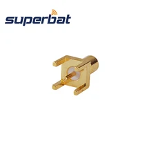 Superbat 10 шт. радиочастотный коаксиальный разъем SMB через отверстие Джек женский печатного монтажа с паяльной сообщению терминала