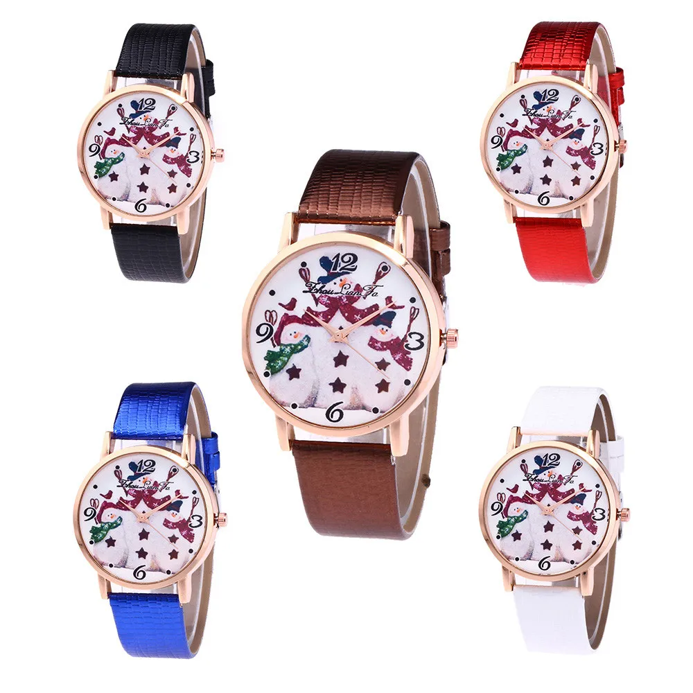

Christmas Casual Fashion Lovers' Leather Stainless Steel Quartz Analog Wrist Watches Christmas Gift 2018 New Fashion Gift