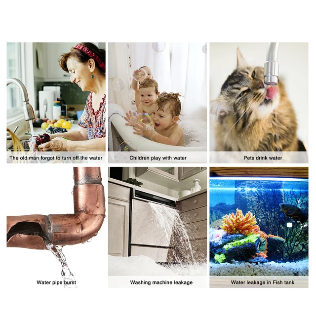 Wired Water Immersion Sensor Water Level Overflow Alarm Leak Detector Switch Probe for smart home 3