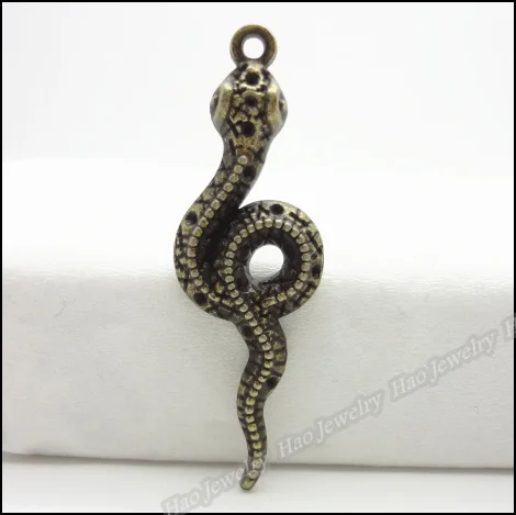 

8pcs Vintage Ancient Snake zinc alloy charms pendant suitable for DIY Bracelet Necklace metal jewelry accessories