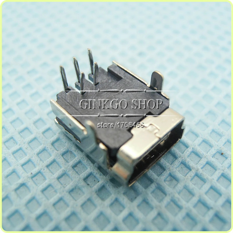 200 шт./лот Mini-USB разъем зарядки гнездо сокет 5 P 2 DIP ноги 90 градусов