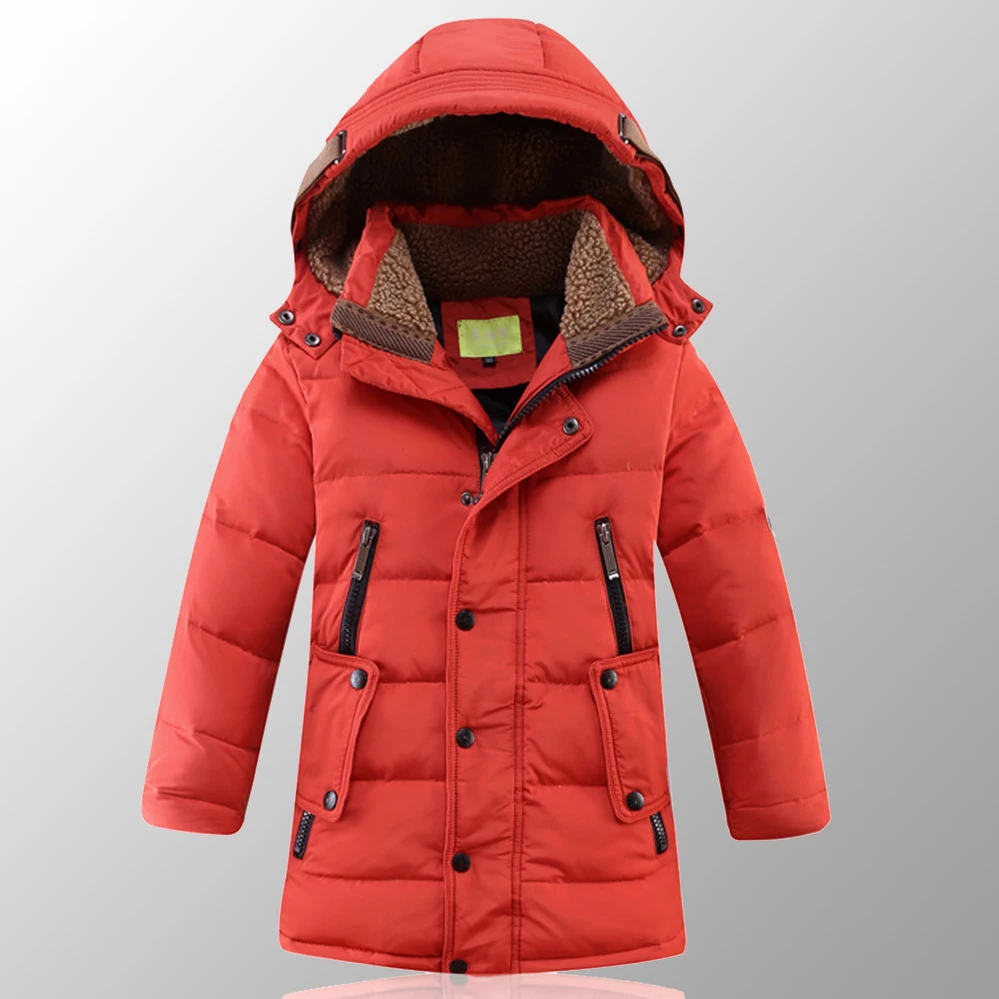 

Children Down Jackets For Boys Teenage Boys Clothing Kids Parkas Long Down Coat 2018 Warm Outerwear for Kids 8 10 12 14 15 Year