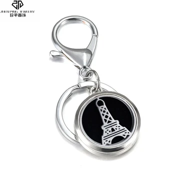 

Love Heart Aromatherapy Diffuser Key Chain Stainless Steel Essential Oil Diffuser Geometric Perfume Locket Jewelry