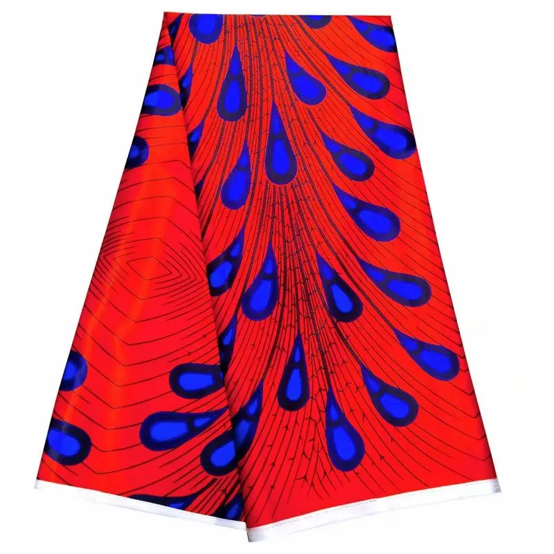 Натуральная шелковая ткань африканская Ткань кружево Анкара шик водоотталкивающая ткань tissu атласное платье Швейные материал Высокое quality5yard/lot LLB