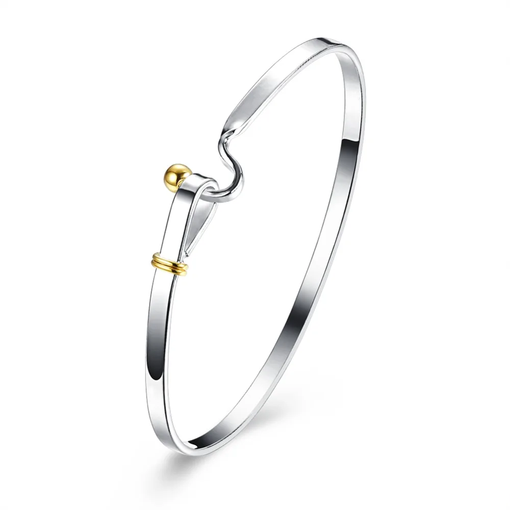 

Round Mixed Color Bangles Fashion Famous Brand Jewelry Pulseras Mujer Silver Plated Bangles for Women