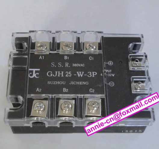 

New and original GJH25-W-3P JICHENG 3-PHASE SOLID STATE RELAY SSR 25A 4.5-32vDC, 380VAC