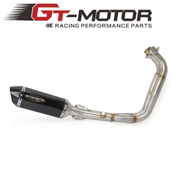 

MT07 FZ07 motorcycle Exhaust Full system FOR Yamaha MT-07 FZ-07 Tracer 2014-2018 XSR700 2016-2017 with Muffler