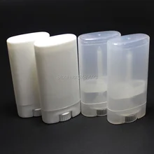 20 шт. 15 мл пластиковые пустые портативные DIY Овальные Бальзамы для Губ Трубки Контейнеры Для дезодорантов прозрачная белая губная помада модные крутые тюбики для губ