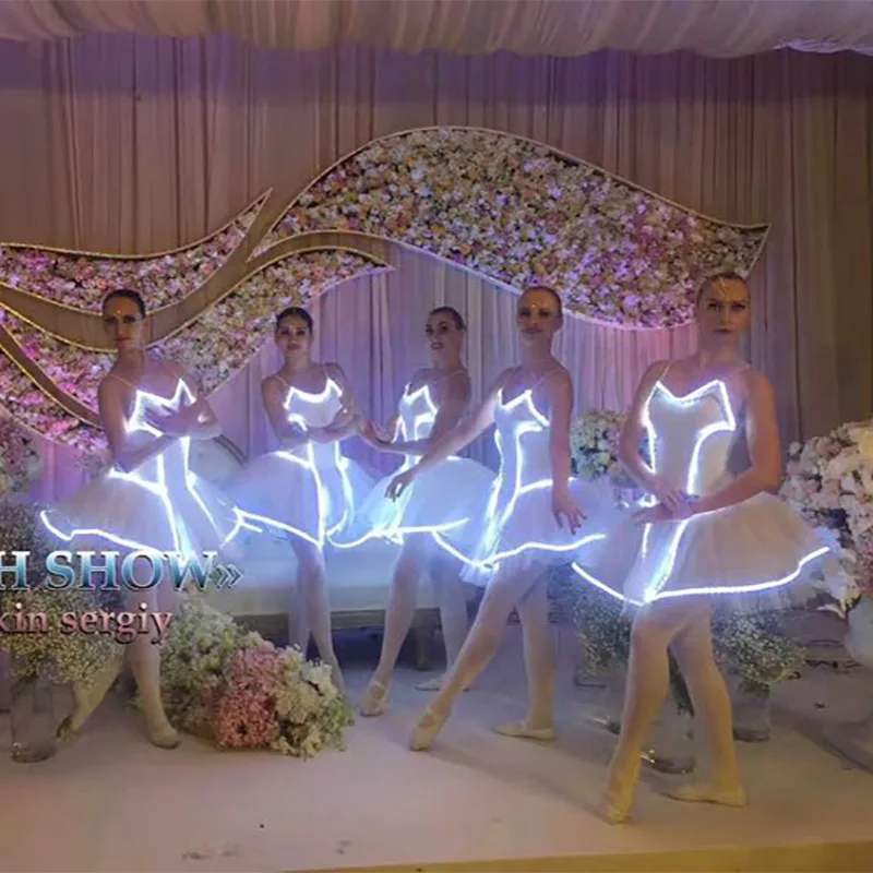 Светящееся балетное платье Led светящееся танцевальное для сцены