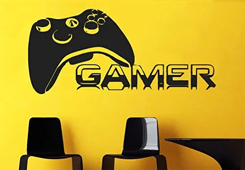 

Gamer Players Vinyl Wall Decal Gaming Time xbox 360 ps3 Game Controller Wall Sticker Kids Children Nursery Bedroom Decoration