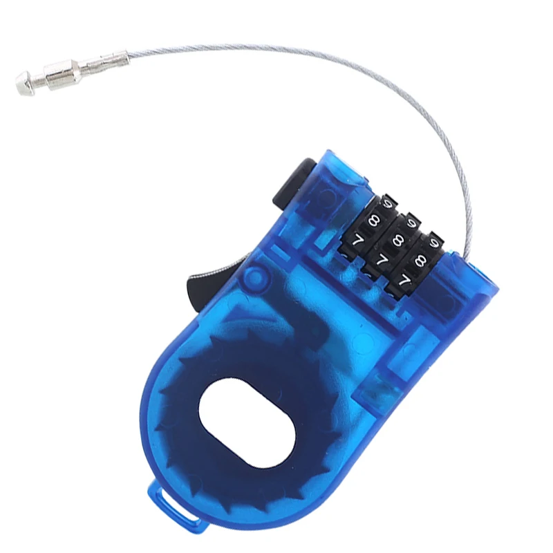 Top Sell Blue Retractable 3-Digit Combination Cable Code Lock Bike Luggage travel padlock | Спорт и развлечения