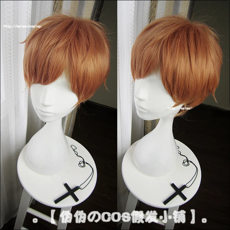 

The Seven Deadly Sins Grizzly's Sin of Sloth King Short Orange Brown Heat Resistant Cosplay Costume Wig + Wig Cap