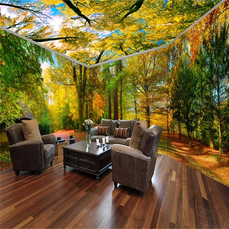 Forest park Custom papel de parede 3D Mural wallpaper for walls 3 d Background Wall Paper Home Decor Living Room Painting behang