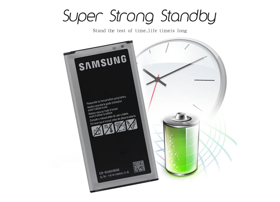 Samsung замена мобильного телефона батарея EB-BG903BBE для samsung Galaxy S5 Neo аутентичный телефон батарея с NFC 2800 мАч