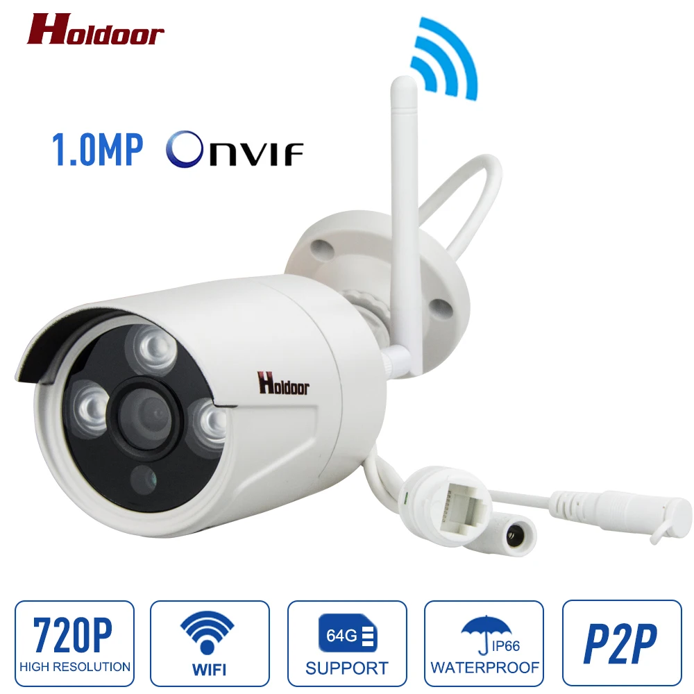 Wifi IP Camera outdoor 720p Wireless H.264 Bullet Camera Network Security Camera P2P IR Night Vision Support 64GB Micro SD Card 