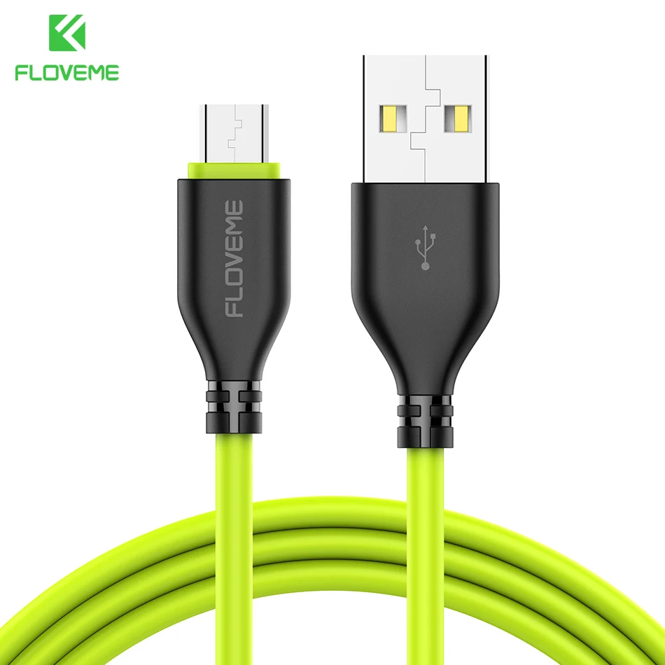 FLOVEME 5 V/2.2A Micro USB кабель для Xiaomi Redmi Note 4 4X5 плюс мобильный телефон USB кабель для samsung Galaxy S7 S6 заряда Кабо - Цвет: Vitality Green