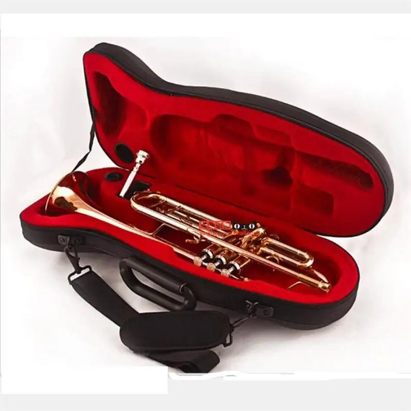 JINYIN Bb плоская ТРУБА Профессиональный тромпита мундштук+ мягкий чехол латунные духовые инструменты trumpeter JYTR-EM300