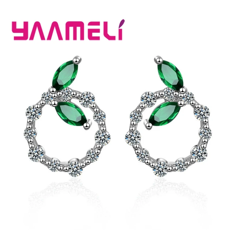 Горячая Распродажа, винтажные Круглые Овальные Синие фианиты с кристаллами, милые женские девушки, подарок на день Святого Валентина, 925 пробы серебряные серьги-гвоздики