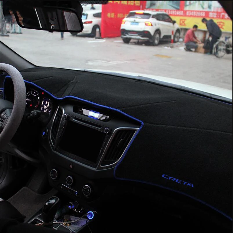 Skup Pokrywa deski rozdzielczej samochodu maty osłona pochłaniająca światło Instrument platforma biurko dywany dla Hyundai Creta Ix25 2015 2017 2018 2019 akcesoria
