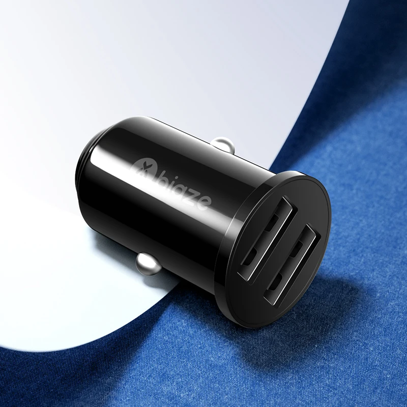 Biaze 3.1A المزدوج USB شاحن سيارة الألومنيوم مقشر سبائك العالمي ذكي شحن السيارات شاحن آيفون سامسونج الهاتف المحمول