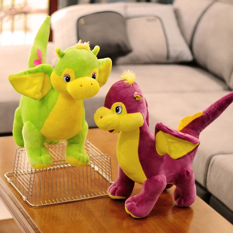 Милые Плюшевые зеленые крылья динозавр игрушка мультфильм динозавра куклы подарок около 45 см