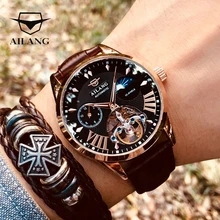 AILANG Quality Tourbillon Men’s Watch Men Automatic Swiss Diesel Watches Man Luminous Waterproof dive Mechanical Steampunk Clock