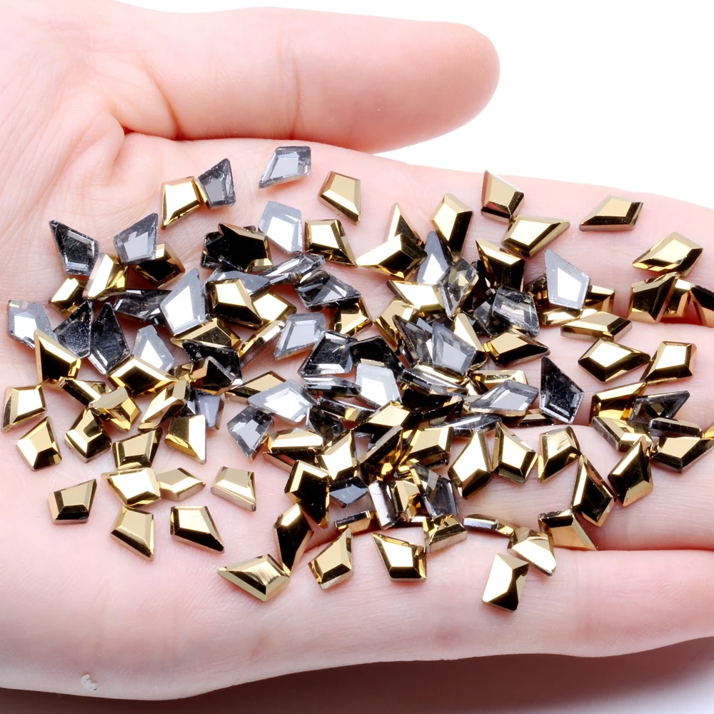 20 шт Aurum бриллианты для ногтей камни стеклянные стразы для 3D украшения для ногтей ювелирные изделия - Цвет: 05 aurum 5.5X8.5