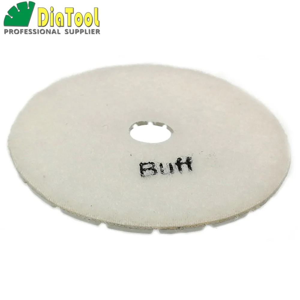 White Buff Diamond flexible Wet polishing pad for stone, Dia 100mm