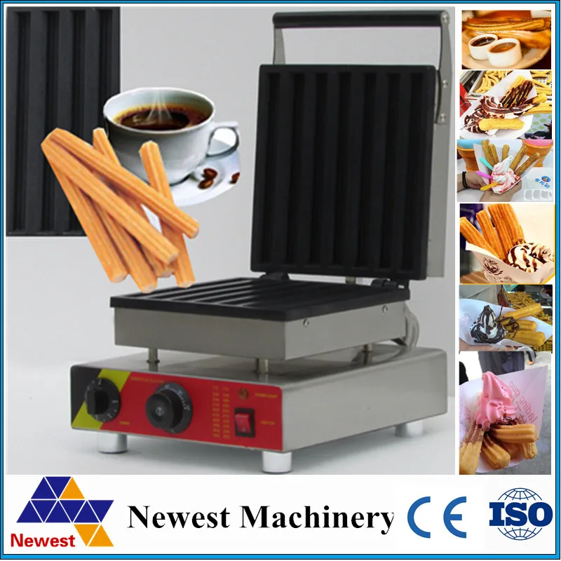 

Commercial churro snack machine stainless steel churro maker churro grill machine with 7 pcs churro waffle moulds