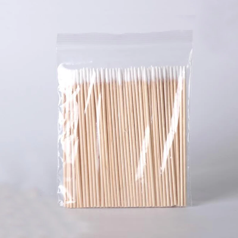 100pcs Cotton Swab Eyelash Extension Tools Medical Ear Care Wood Sticks Cosmetic Microblading Accessories for Supply | Красота и