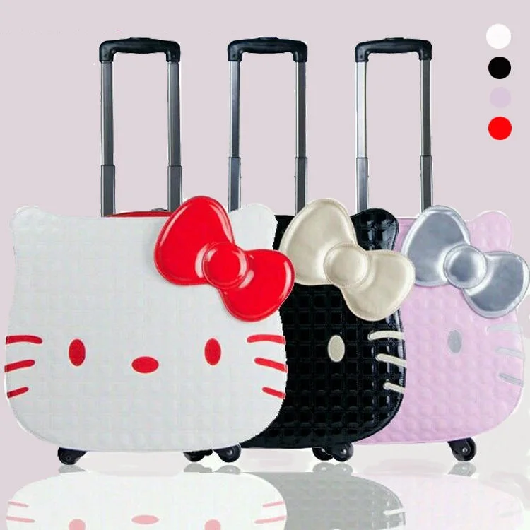 Hello kitty тележки универсальные на колесах багажная дорожная сумка Чемодан детский