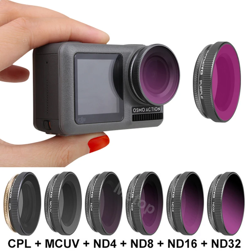 Фильтры для камеры OSMO Action CPL/ND4/ND8/ND16/ND32 PL круговой поляризатор фильтр DJI