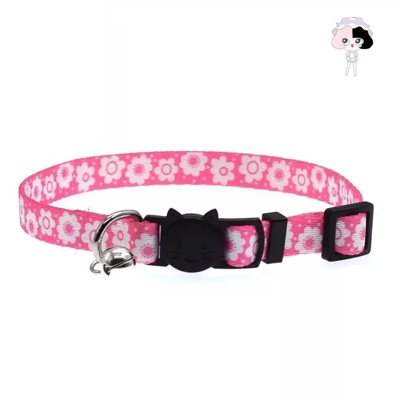 Breakaway Cat Collar Adjustable Small Pets Puppy Dog Kitten Nylon with Bell 12 Color Neck 19-32cm 1.0cm | Дом и сад