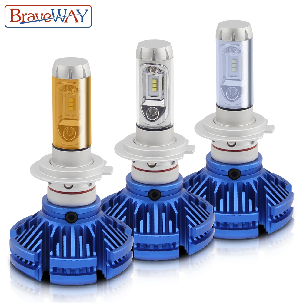 BraveWay LED Headlight H4 H7 H11 Led 3000K 6500K 8000K Car Lights LED ...
