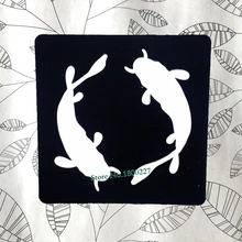 Tow Carps дизайн водонепроницаемый хна шаблон татуировки для женщин тело руки ноги искусство для Аэрограф живопись татуировки индийские трафареты