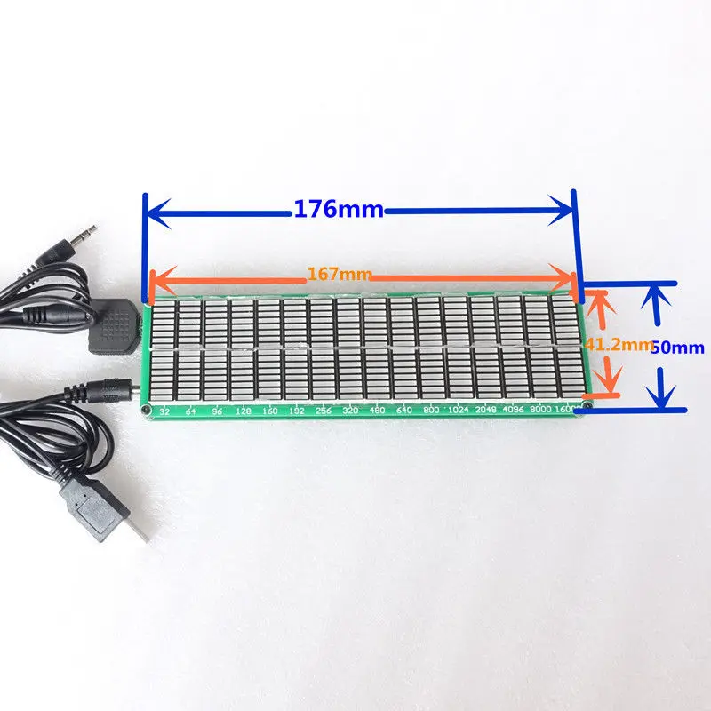 ZEROZONE 1 шт. 16-сегмент светодиодный аудио спектра доска с бегущей строкой beat дисплей L6-50