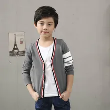 Кардиганы для мальчиков, Детская рубашка для мальчиков, детские кардиганы с v-образным вырезом и длинными рукавами, 5 цветов, Детская верхняя одежда, свитера, От 2 до 12 лет, CA116