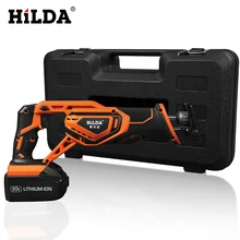 HILDA Reciprocating Saw Rechargeable Reciprocating Saw 20V Electric Wood Metal Plastic Saw Wood Cutting Saw With One Battery 12v tc hand reciprocating saw ideal for diy cutting wood or plastic plate